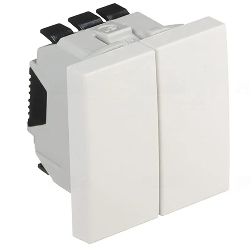 Autentikus 45061_SBM 2 modulos csillárkapcsoló, matt fehér színű, Elko Ep