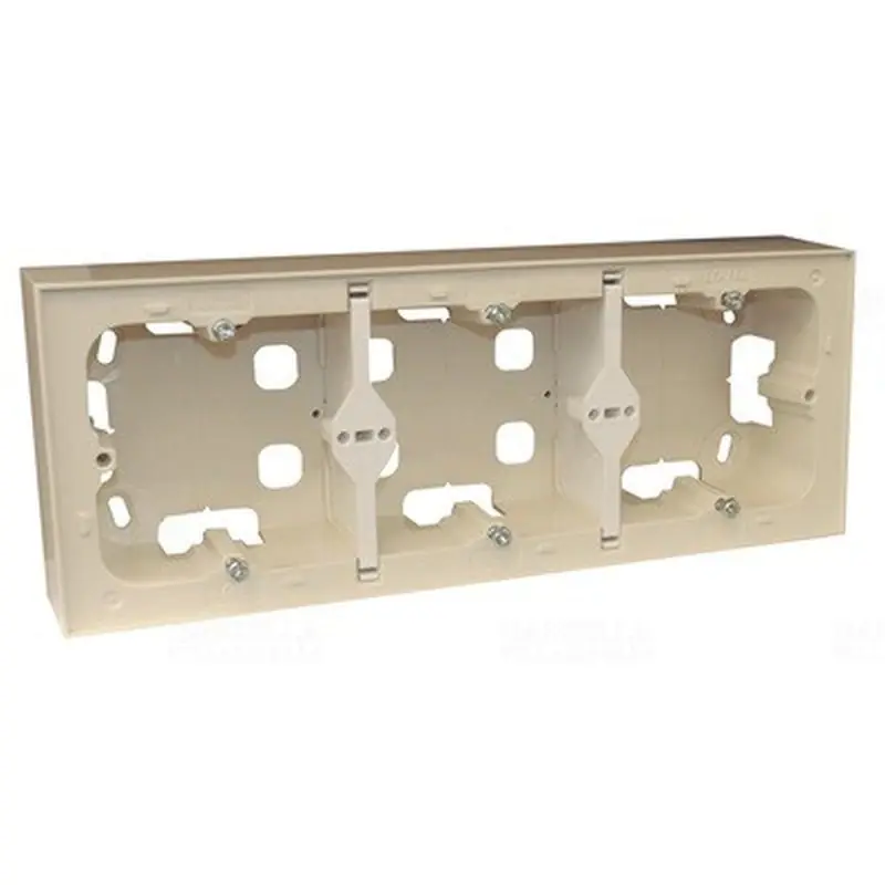 Népszerű 10995_AMF Hármas kiemelő keret, elefántcsont színű, Elko Ep