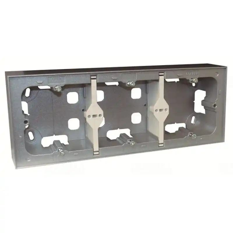 10995_AAL Hármas kiemelő keret, alumínium színű, Elko Ep Pénzvisszafizetés