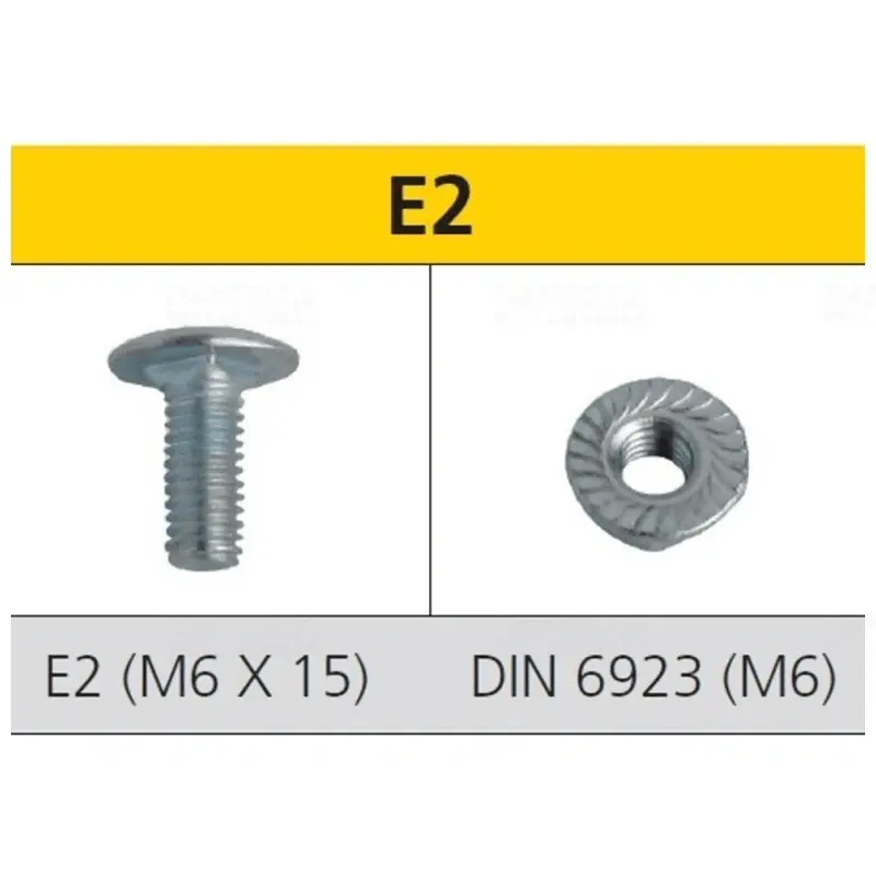 Prémium Tálcacsavar/lencsefejű csavar M6x15 + M6 anya 9E2 Apolo/Celo