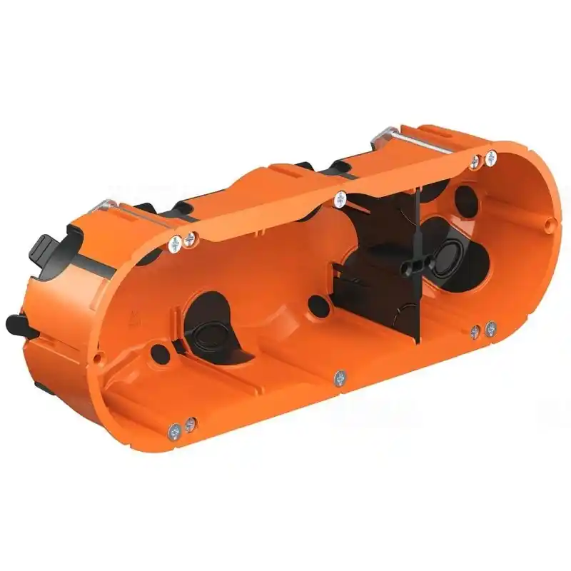 Gipszkarton doboz 3-as, 48mm mély, narancssárga légtömített, +1db merevítő elválasztó híd 9253-22 Kaiser Olcsó