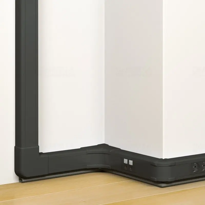 Olcsó Legrand 075750 DLP-S kábelcsatorna 80×50mm, hajlékony fedéllel, bepattintható 45-ös szerelvényhez, fekete