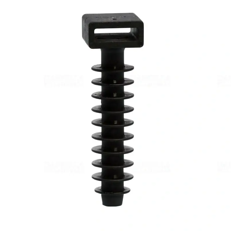 Biztonságos fizetés Beüthető kábelkötegelő tipli, UV-álló, fekete d=8mm, A=10,6×3,1mm, PA6.65458 Tracon