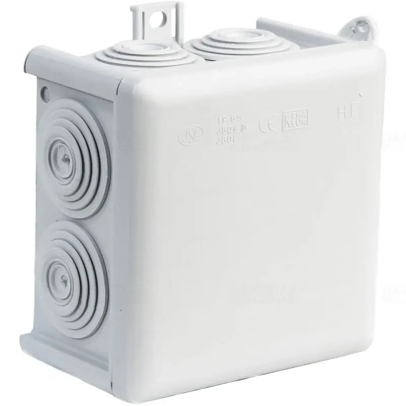 Kötődoboz vakolat fölé J80B halogénmentes világosszürke 85x85mm IP65 105641 Univolt Olcsó