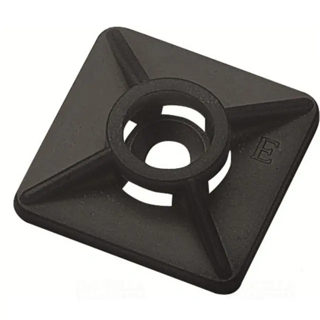 Kiváló minőség Kábelkötegelő talp 19x19 /3,6 fekete, 4 oldalt fűzhető, csavarozható, öntapadós 1697950000 Weidmüller