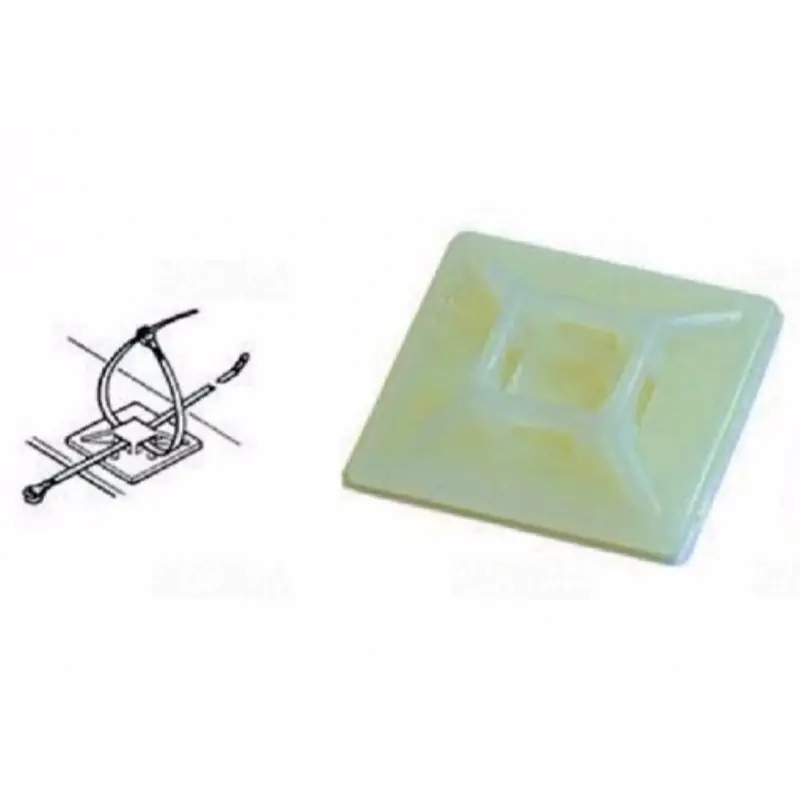 Kábelkötegelő talp 19x19 /3,6 fehér, csavarozható, öntapadós 262160 Haupa Biztonságos fizetés