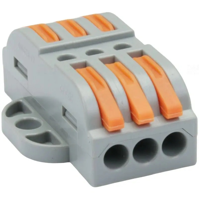Újdonság Csavar nélküli vezetékösszekötő nyitható 0,5-4mm2, 32A, 400V, 3P OVOFT33 Tracon