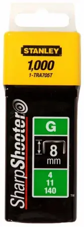 Stanley Tűzőkapocs "G" 8mm(4/11/140) 1000db Népszerű