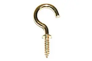 Pénzvisszafizetés Vitrázshorog 25mm talpas réz