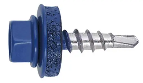 Kiváló minőség Önf. Htl lemezcsavar 4.8*35mm fához+EPDM RAL 5010 Kék