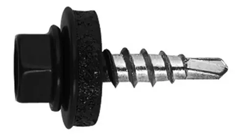 Olcsó Önf. Htl lemezcsavar 4.8*35mm fához+EPDM RAL 9005 Fekete
