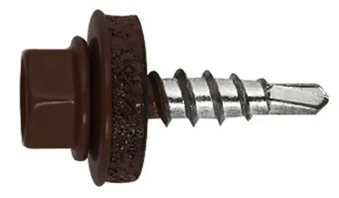 Önf. Htl lemezcsavar 4.8*35mm fához+EPDM RAL 8017 Csokoládébarna Kiárusítás