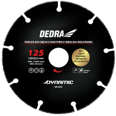 Dedra Vágókorong fához, műanyaghoz 230x22,2mm HR1006HR1002 Vedd meg most