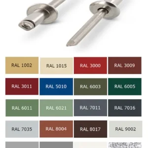 AST alu popszegecs 3,9x10 RAL3016 korallpiros Újdonság