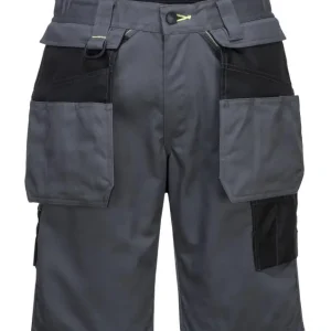 Portwest munkavédelmi rövidnadrág szürke-fekete PW-PW345 30" Kedvezmény