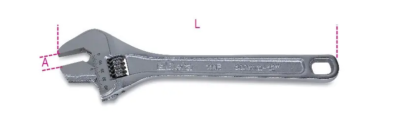 111ER 250 Állítható villáskulcs megfordítható pofával, skálával, krómozott - Beta - 001110525 Gyors szállítás