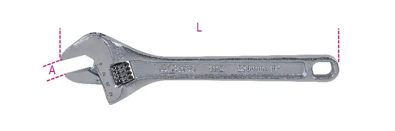 111E 300 Állítható villáskulcs skálával, krómozott - Beta - 001110130 Ingyenes szállítás
