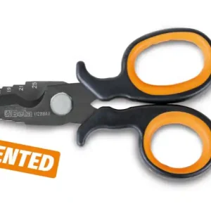 1128BAX Kettős hatású villanyszerelő olló, lépcsős profil, rozsdamentes acél, DLC bevonat - Beta - 011280088 Ingyenes szállítás