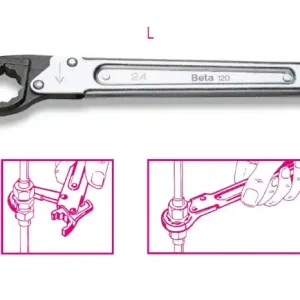 Vedd meg most 120 Nyitható racsnis hollander kulcs, krómozott, barnított fejjel 11 - Beta - 001200011