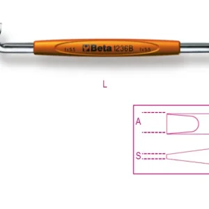 1236B 0,8x4 Sarokcsavarhúzó hasítottfejű csavarokhoz - Beta - 012360201 Akció
