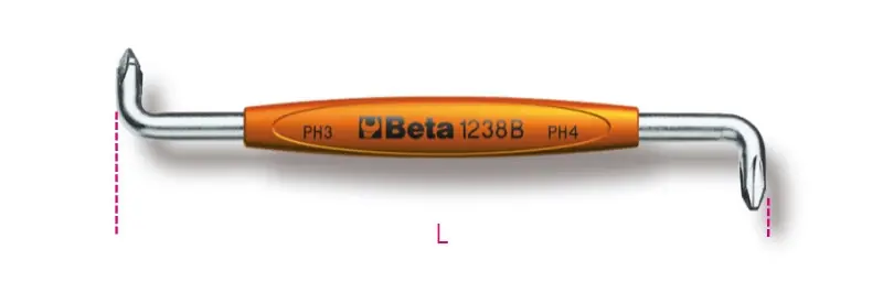 1238B 1-2 Sarokcsavarhúzó Phillips®-csavarokhoz - Beta - 012380201 Rendeld meg most