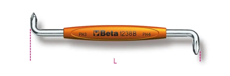 1238B 3-4 Sarokcsavarhúzó Phillips®-csavarokhoz - Beta - 012380203 Csak ma