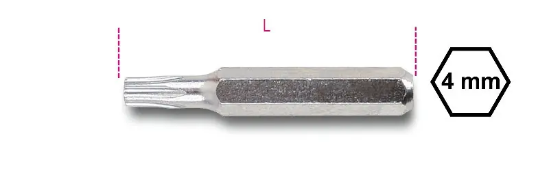 1256RTX 9 Csavarhúzóbetét 4 mm Tamper Resistant Torx®-csavarokhoz - Beta - 012560054 Autentikus