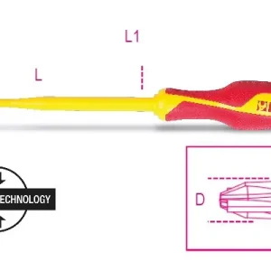 1275MQ/C PH2+LPP Kombinált csavarhúzó PH kereszthornyos + egyenes hornyú csavarokhoz - Beta - 012750418 Alacsony ár