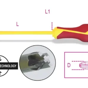 1276MQ/C PZ1+LPP Kombinált csavarhúzó PZ kereszthornyos + egyenes hornyú csavarokhoz - Beta - 012760409 Eredeti