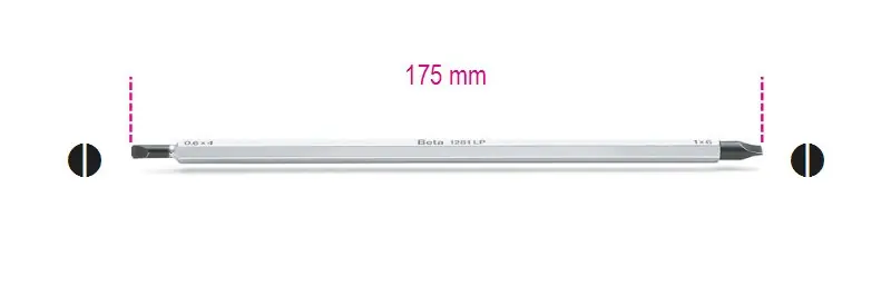 1281LP/2 Cserélhető csavarhúzószár hasítottfejű csavarokhoz - Beta - 012810304 Gyors szállítás