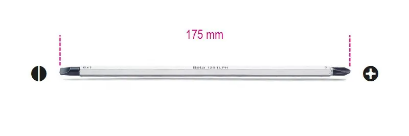 1281LPH/3 Cserélhető csavarhúzószár hasítottfejű és Phillips®-csavarokhoz - Beta - 012810323 Vedd meg most