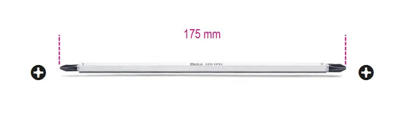 1281PH 2-3 Cserélhető csavarhúzószár Phillips®-csavarokhoz - Beta - 012810312 Autentikus