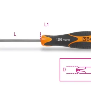 1292INOX 3X60 Csavarhúzó Phillips®-csavarokhoz, nemesacél - Beta - 012920403 Legjobb ár