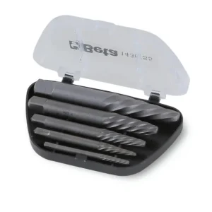 1430/S5 5 részes törtcsavarkiszedő szerszám készlet ötvözött acélból (1430/.. cikk) kofferban - Beta - 014300105 Pénzvisszafizetés