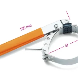 1492/1 Állítható acélpántos olajszűrőleszedő, nikkelezett, PVC-bevonatú nyéllel - Beta - 014920001 Gyors szállítás