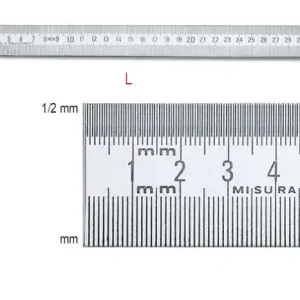 1683 500 Félmerev skálás vonalzó, rozsdamentes acélból - Beta - 016830050 Olcsó