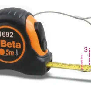 Korlátozott ajánlat 1692HS Mérőszalag, ütésálló bimateriál ABS-ház, acélszalag, pontossági osztály: II - Beta - 016924053