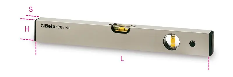 Népszerű 1696 400 Vízmérték eloxált alumíniumból, 2 törésbiztos libella, pontosság: 1 mm/m - Beta - 016960004