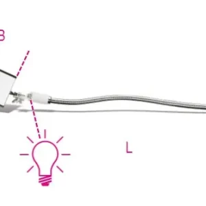 1715FL/B Világító flexibilis téglalap alakú vizsgálótükör - Beta - 017150115 Kiváló minőség