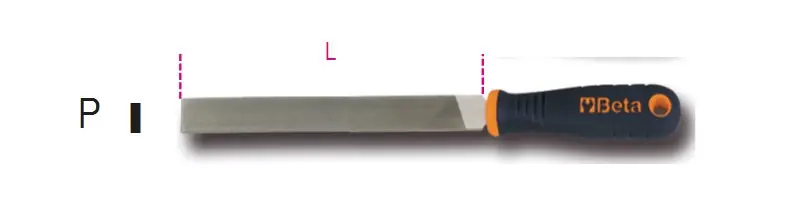 1719BMX6/P Lapos simító reszelő markolattal - Beta - 017190026 Autentikus