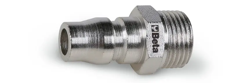 1916 JM Gyorscsatlakozó, ázsiai modell külső GAS menet, hengeres BSPT 1/4" - Beta - 019160406 Eredeti