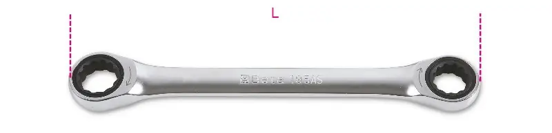 195AS Egyenes racsnis csillagkulcs, krómozott 11/16x3/4 - Beta - 001950617 Vedd meg most