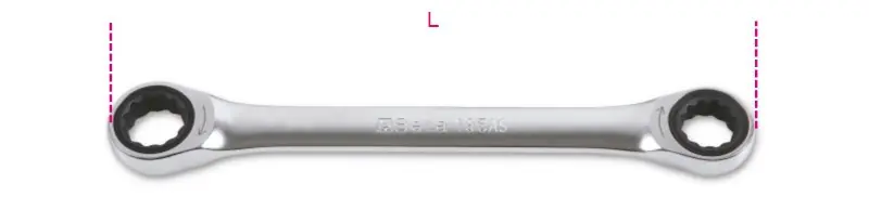 195AS Egyenes racsnis csillagkulcs, krómozott 5/16x3/8 - Beta - 001950606 Ingyenes szállítás