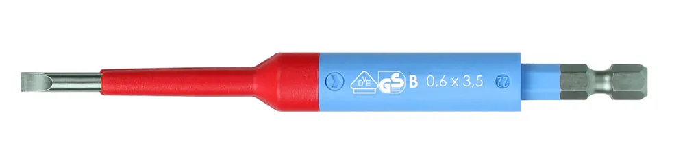3,5x0,6x125mm VDE szigetelt lapos csavarhúzó bit E6,3 1/4 (1000V IEC60900) - Felo - 03031590 Autentikus