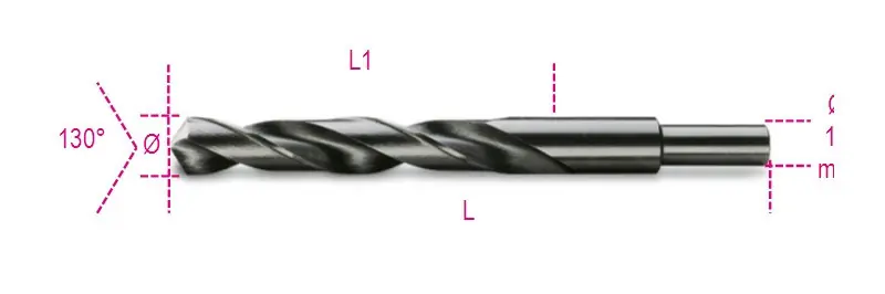 412A 13,50 Rövid nagyméretű csigafúró 13 mm-es hengeres szárral, HSS, köszörült, barnított - Beta - 004120202 Csak ma