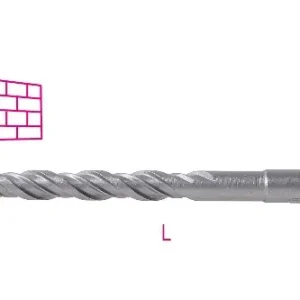 Népszerű 419 12X210 SDS-PLUS fúrószár, lágyacélból készült szár, keményfém vágóéllel - Beta - 004190066