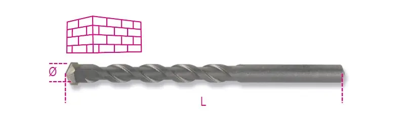 417 3 Rövid vidiás fúró, lágyacélból készült szár, keményfém vágóéllel - Beta - 004170003 Népszerű