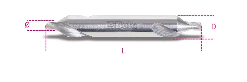 422 Rektifikált központosító fúróhegyek tágítási szög 60° HSS acélból - Beta - 004220125 Akció