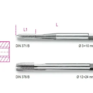 428FP 14 Egyenes hornyú gépi menetfúró, HSS - Beta - 004280014 Olcsó