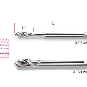 429FC 12 Csavart hornyú gépi menetfúró, HSS-CO 5% - Beta - 004290112 Utolsó esély